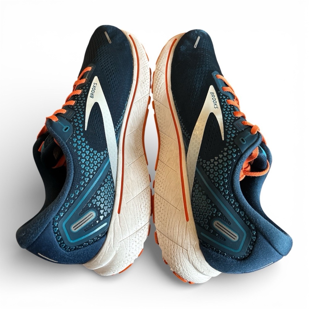 Brooks Ghost 14 Running Shoes, Orange/Blue, Men's Size 14 - Picture 7 of 9